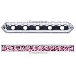 Dreamtime Crystal DC 77730 Rondelle Spacer Bars 5 Hole Rose/Silver